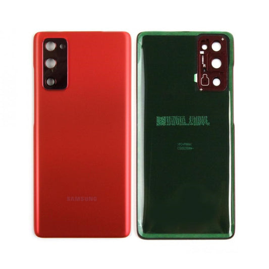 Vitre arrière originale Samsung Galaxy S20 FE 5G G781 Rouge Nuage Avec lentille