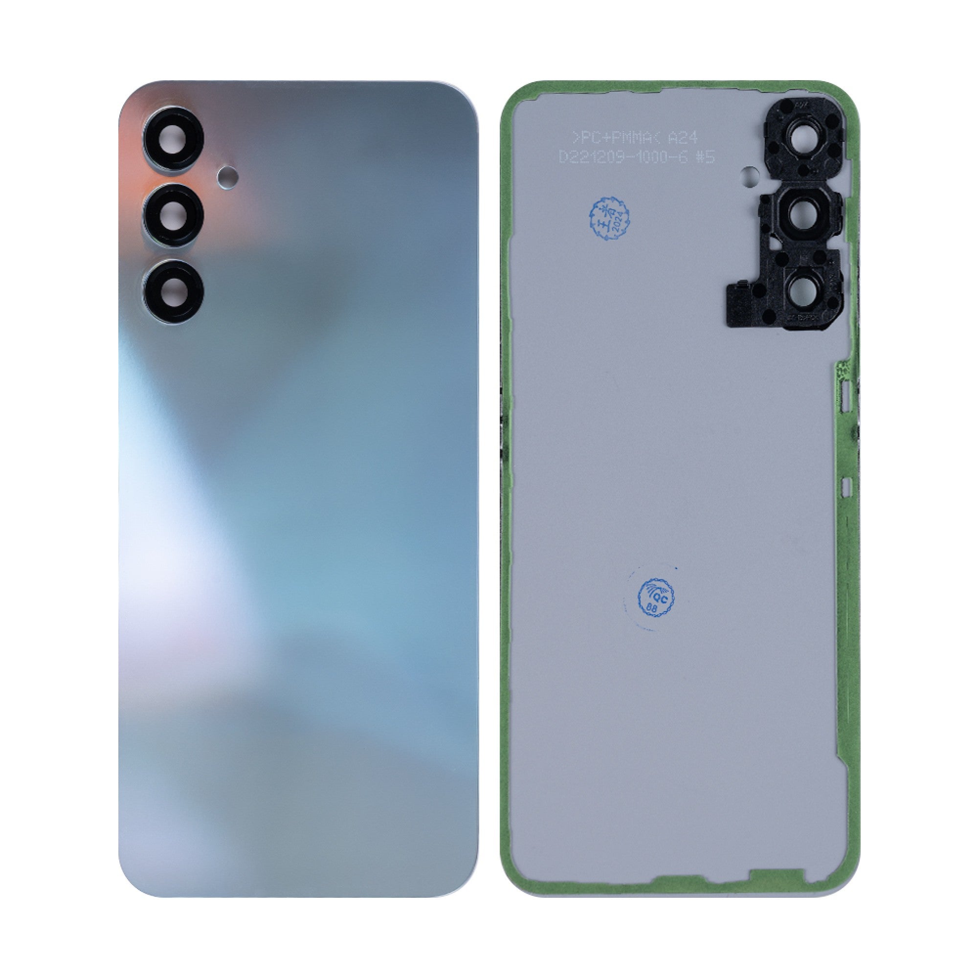 Vitre arrière Samsung Galaxy A24 4G A245F Bleu Dégradé avec lentille – OEM