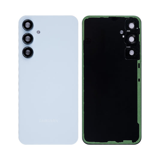 Samsung Galaxy A55 5G A556 Vitre Arriere Bleu Glace avec Lentille - OEM