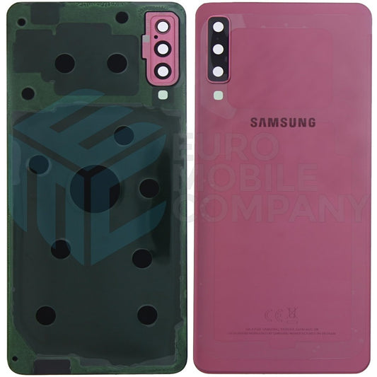 Vitre arrière Samsung Galaxy A7 2018 A750F Rose avec lentille – OEM