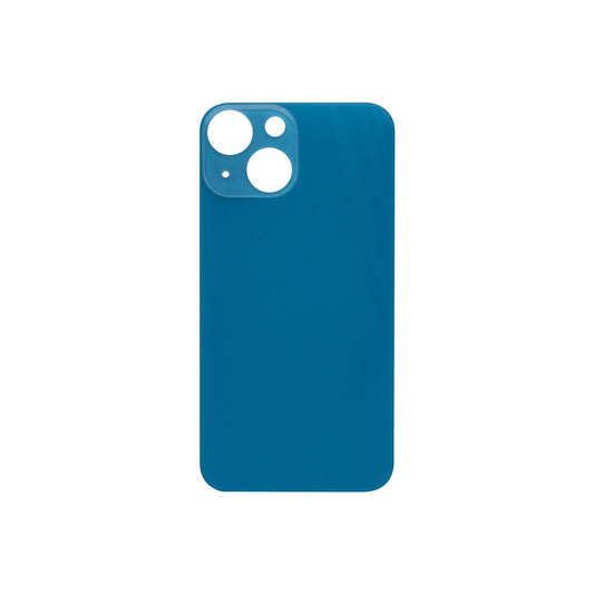 Vitre arrière iPhone 13 Mini Bleue (Cadre caméra agrandi) - OEM