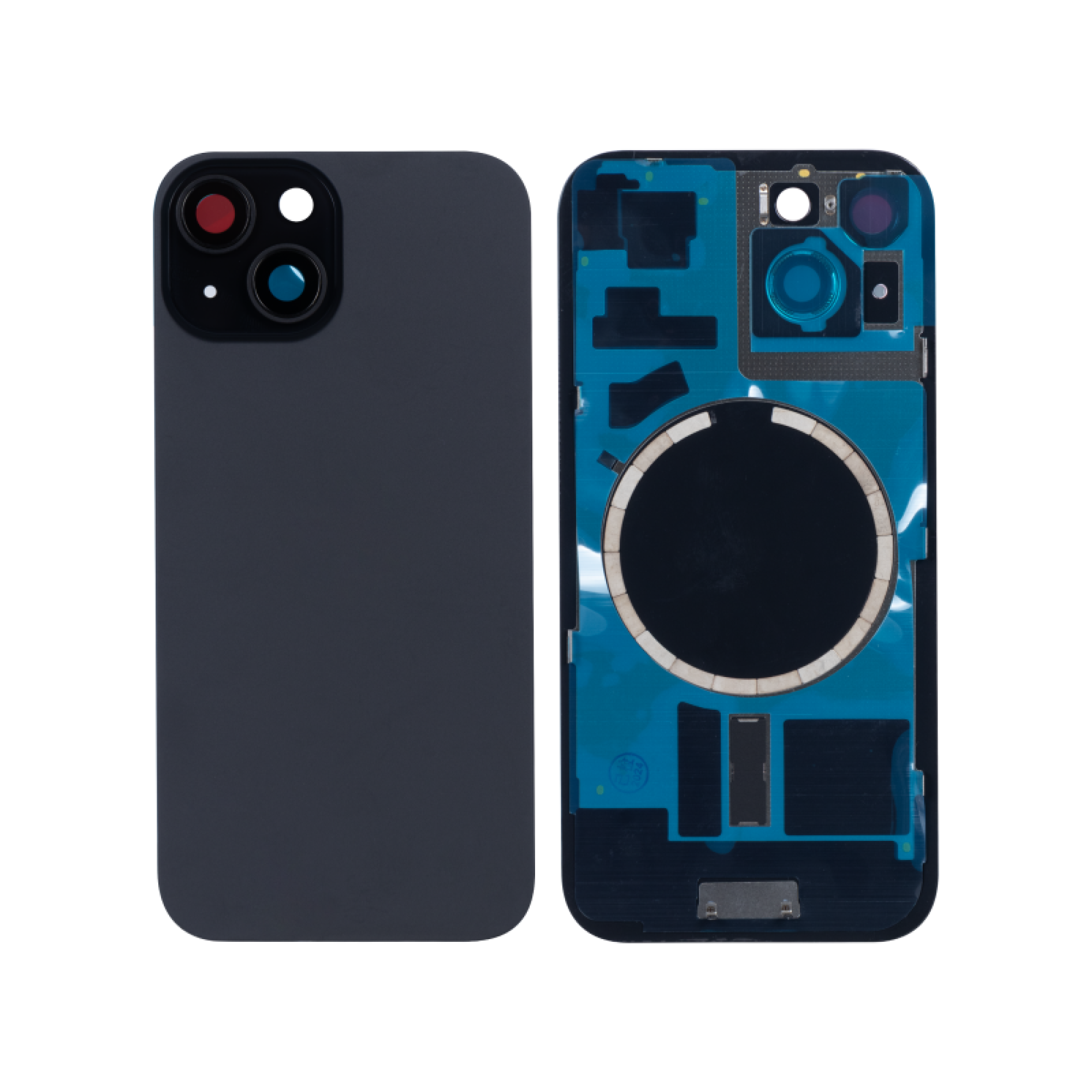 Vitre arrière iPhone 15 Plus Noir (Cadre caméra agrandi, sans logo)