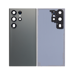 Vitre arrière Samsung Galaxy S23 Ultra S918 Verte avec lentille - OEM
