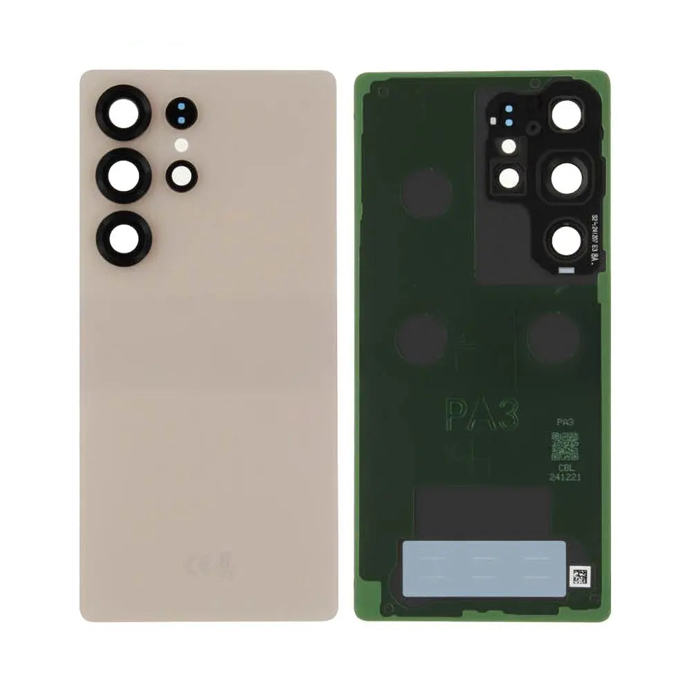 Vitre arrière Original Samsung Galaxy S25 Ultra (S938) Rose Gold Titane avec Lentille