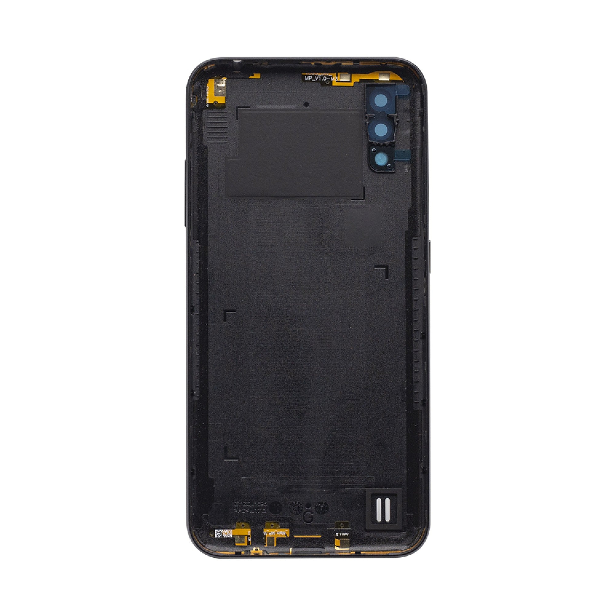 Vitre arrière Samsung Galaxy A01 A015F noire avec lentille - OEM