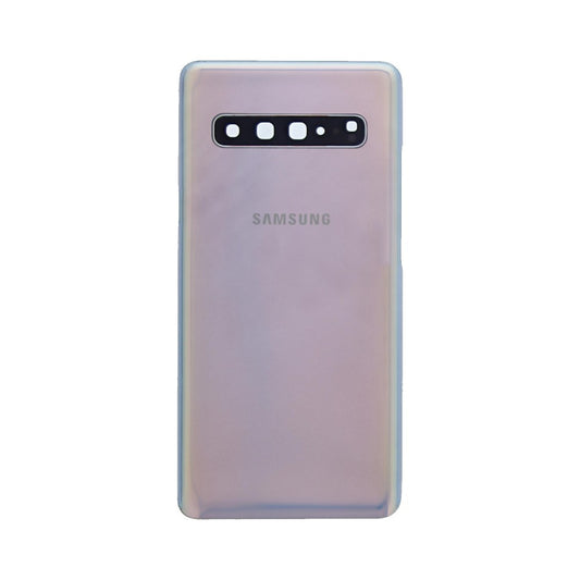 Samsung Galaxy S10 5G G977 Vitre arrière Argent  avec lentille - OEM