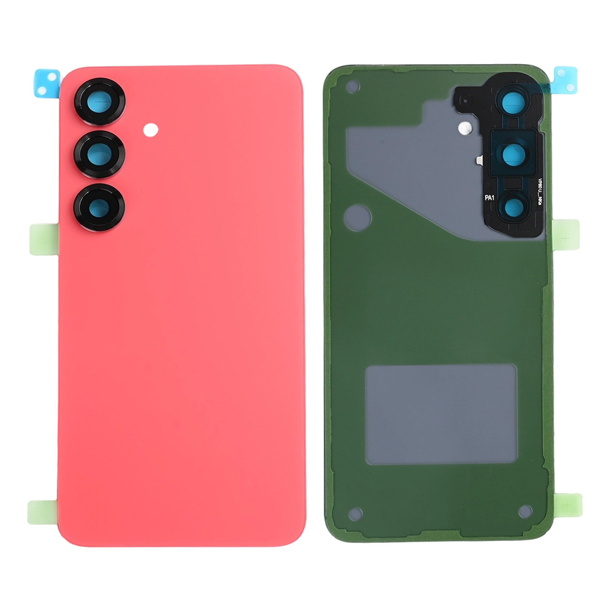 Vitre arrière Samsung Galaxy S25 S931 Rouge Corail avec lentille - OEM