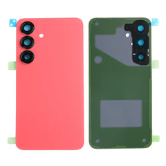 Vitre arrière Samsung Galaxy S25 S931 Rouge Corail avec lentille - OEM