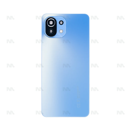 Vitre arrière Xiaomi 11 Lite 5G NE (2109119DG) Bubblegum Bleu avec lentille - OEM