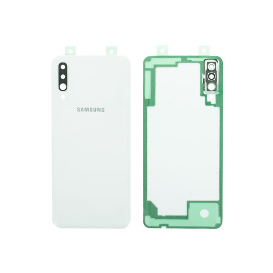 Samsung Galaxy A70 A705 Vitre arrière blanche avec lentille - OEM