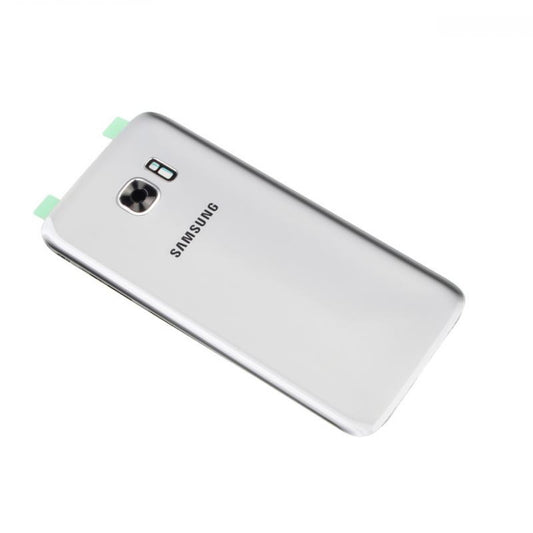 Samsung Galaxy S7 Edge G935 Vitre arrière Argent avec lentille - OEM