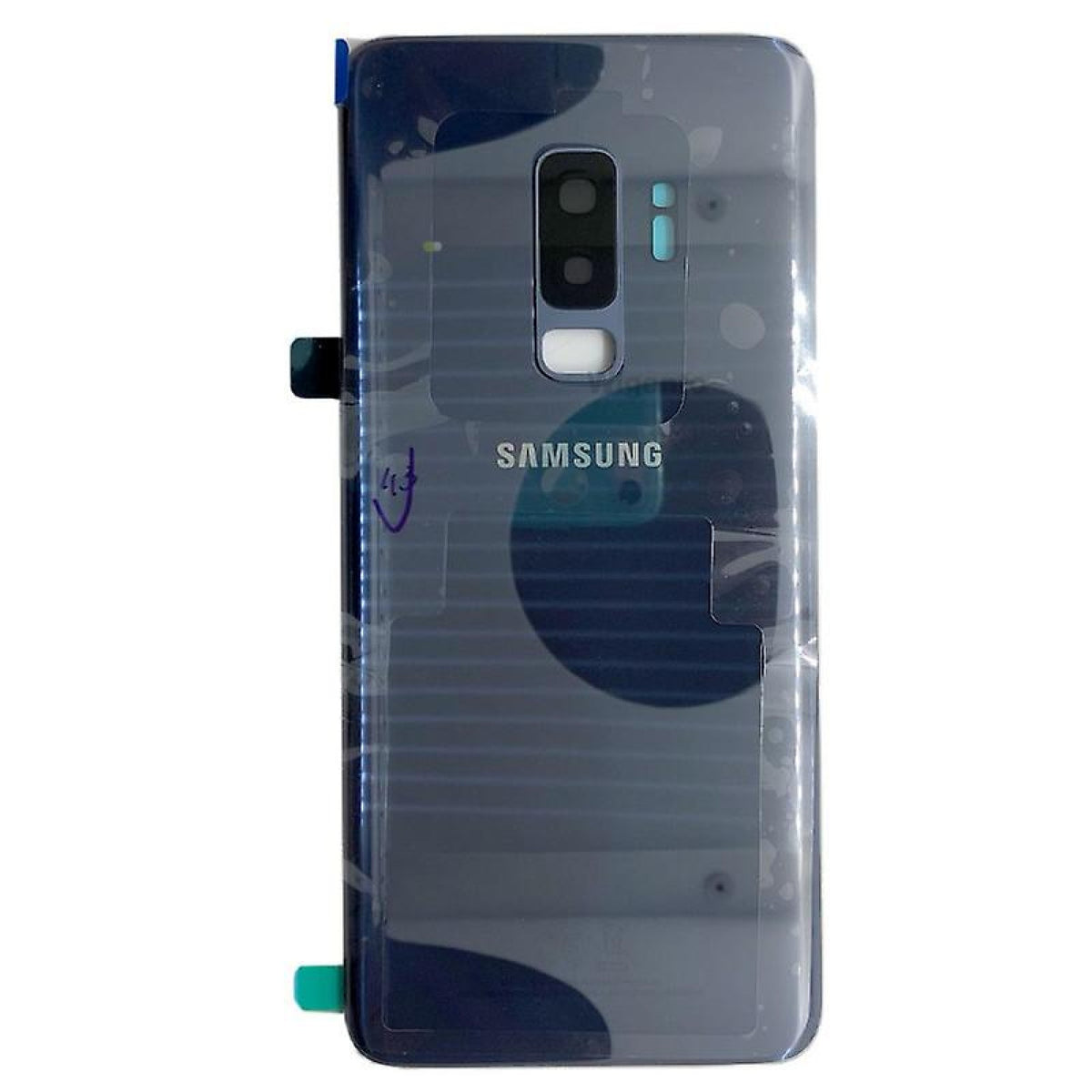 Samsung Galaxy S9 Plus G965 Vitre arrière bleu corail avec lentille - OEM