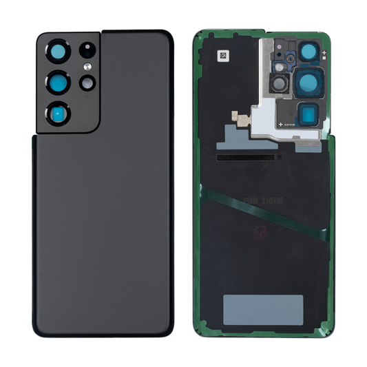 Vitre arrière Samsung Galaxy S21 Ultra 5G G998 Noir Avec lentille - OEM