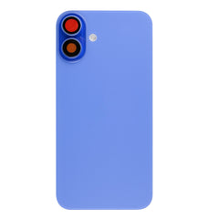 Vitre arrière iPhone 16 avec NFC, cadre caméra agrandi Bleu ultramarine