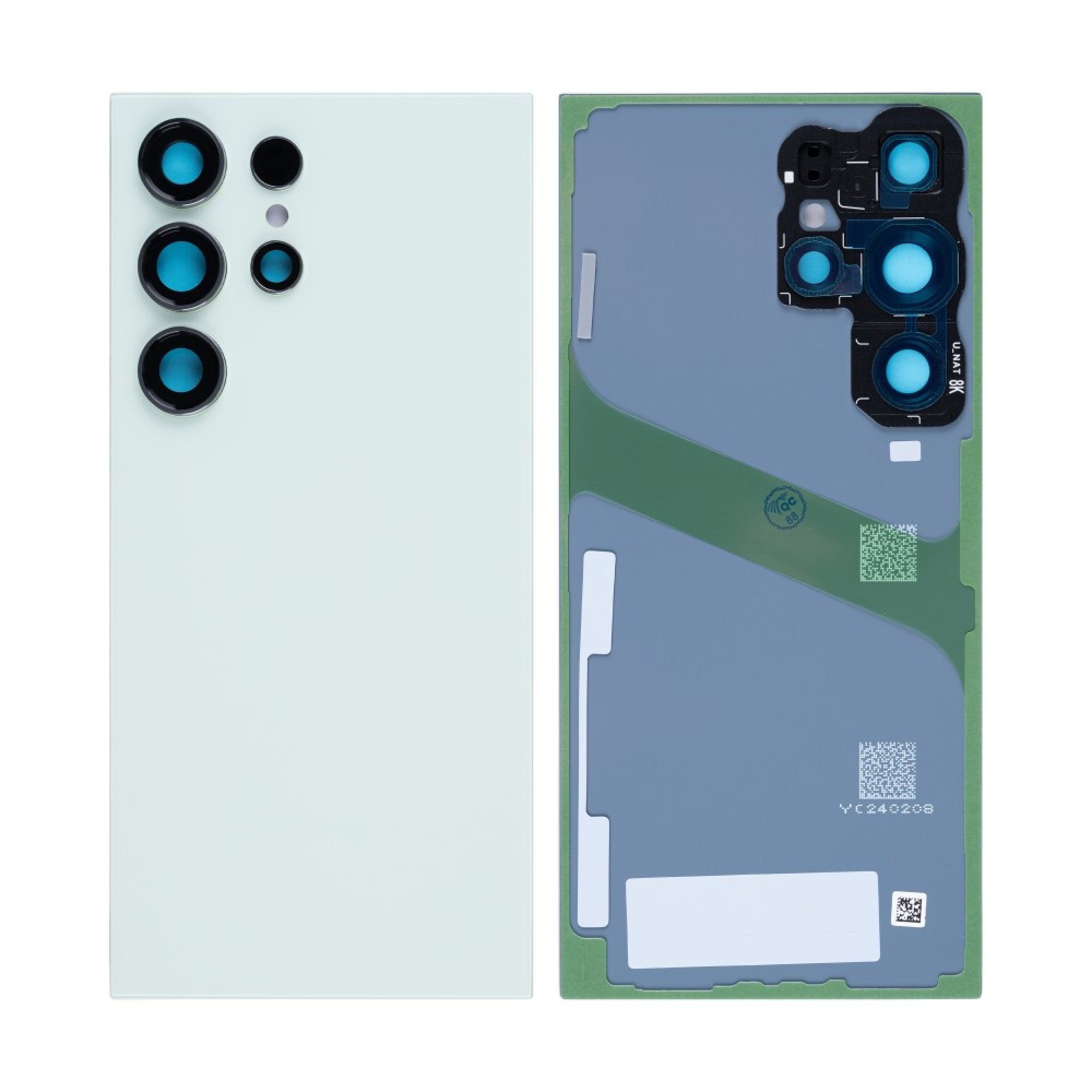 Vitre arrière Samsung Galaxy S24 Ultra S928 Vert Titane avec lentille – OEM