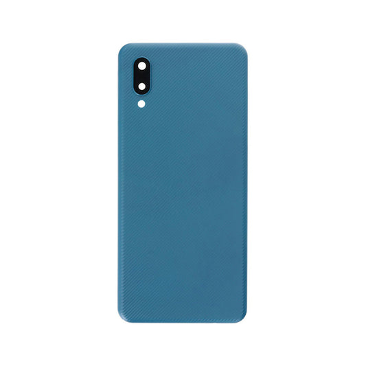Vitre arrière Samsung Galaxy A02 A022F Bleue Avec Lentille - OEM