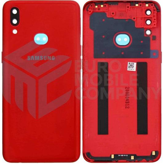Vitre arrière Samsung Galaxy A10s A107F Rouge avec lentille – OEM