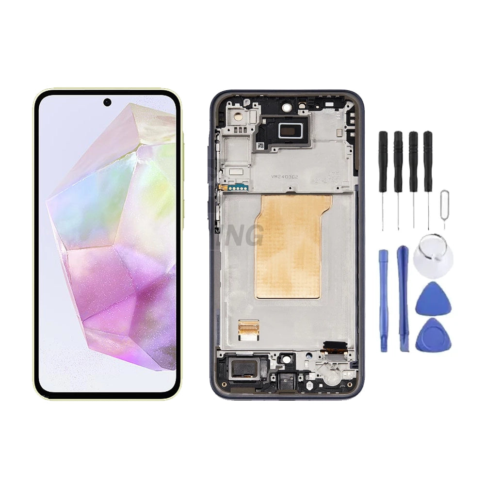 Chassis + Ecran LCD + Vitre pour Samsung Galaxy A35 5G (A356) + Kit d'outils