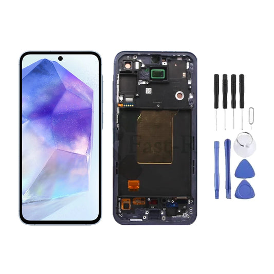 Chassis + Ecran LCD + Vitre pour Samsung Galaxy A55 5G (A556) + Kit d'outils