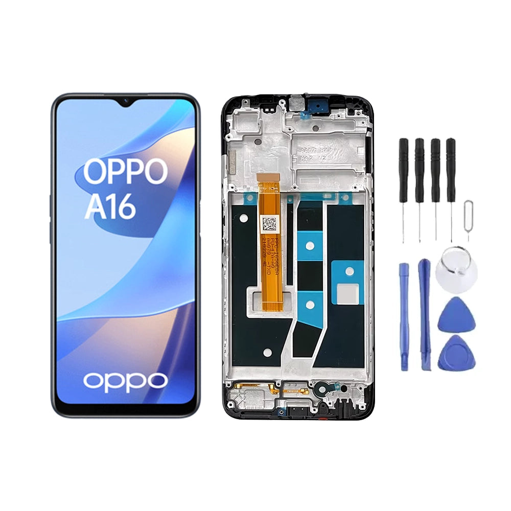 Chassis + Ecran LCD + Vitre pour Oppo A16 + Kit d'outils