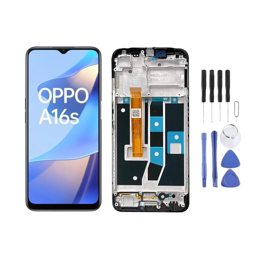 Chassis + Ecran LCD + Vitre pour Oppo A16s + Kit d'outils