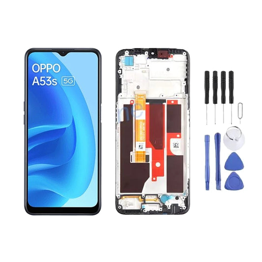 Chassis + Ecran LCD + Vitre pour Oppo A53s 5G + Kit d'outils