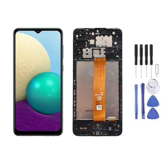 Chassis + Ecran LCD + Vitre pour Samsung Galaxy A02 (A022) + Kit d'outils