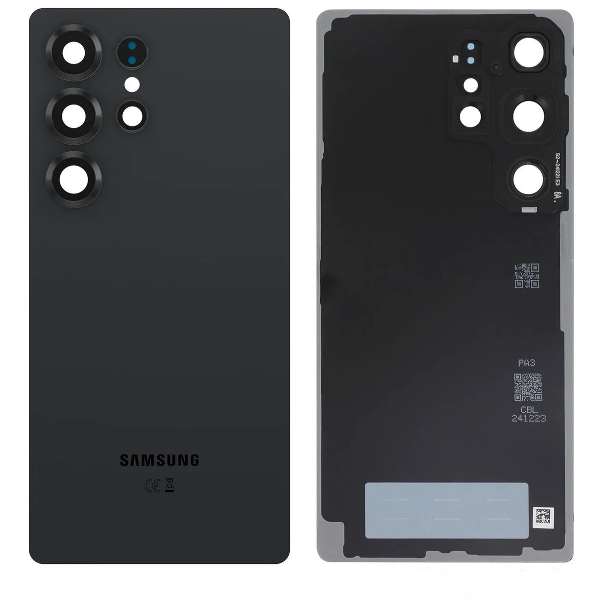 Vitre arrière Original Samsung Galaxy S25 Ultra (S938) Noir Titane avec Lentille