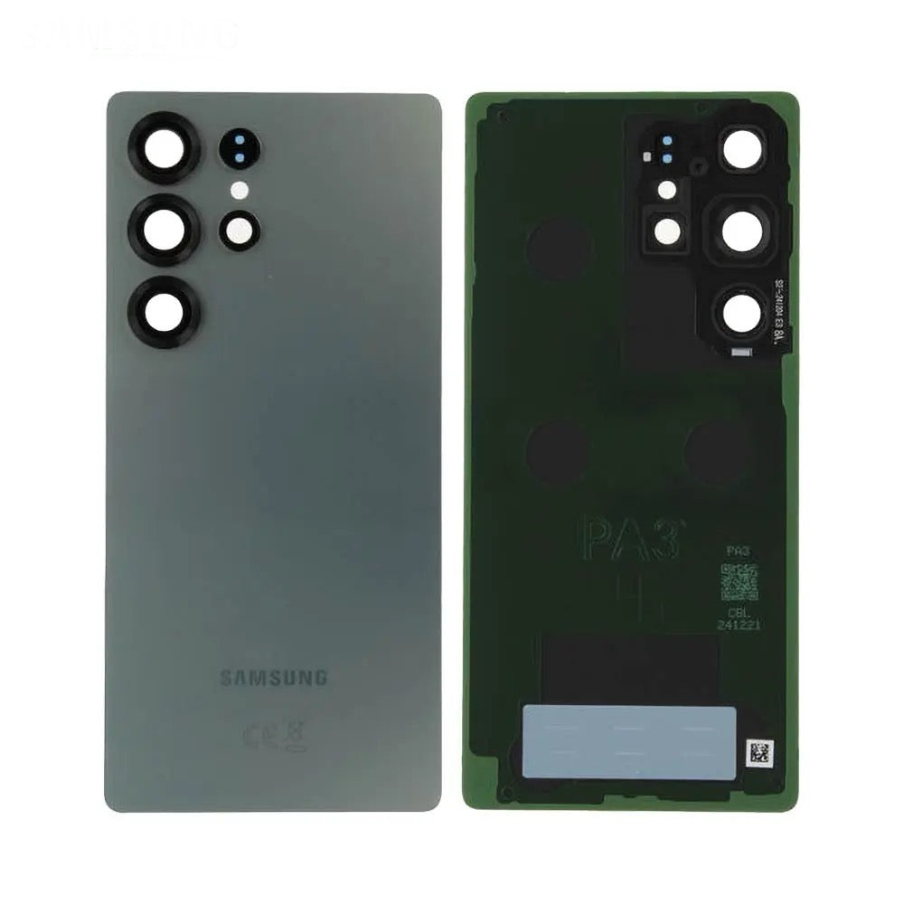 Vitre arrière Original Samsung Galaxy S25 Ultra (S938) Vert Titane avec Lentille