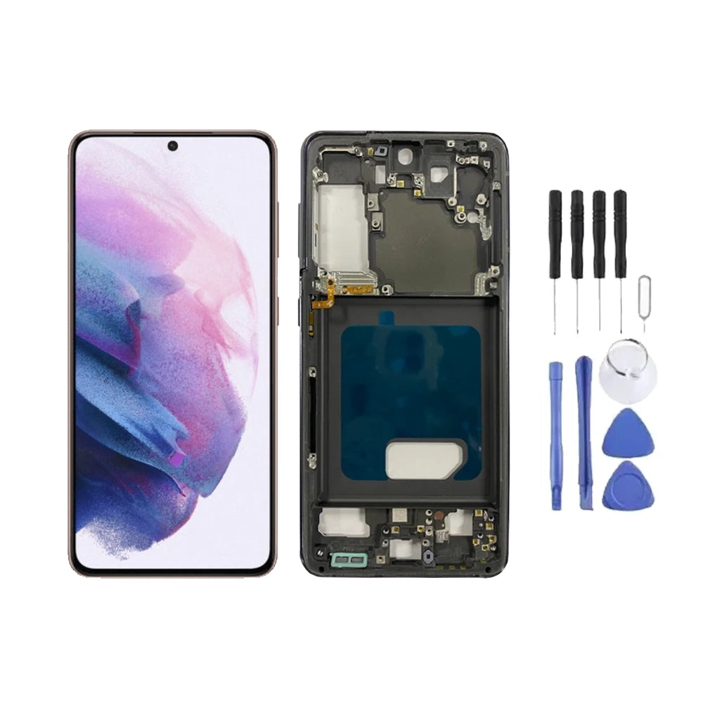 Chassis + Ecran LCD AMOLED + Vitre pour Samsung Galaxy S21 5G (G991)