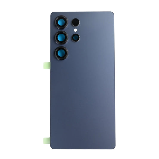 Vitre arrière Samsung Galaxy S25 Ultra (S938) Bleu Argenté Titane avec Lentille - OEM