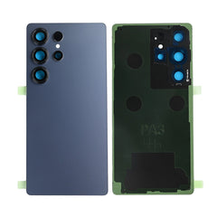 Vitre arrière Samsung Galaxy S25 Ultra (S938) Bleu Argenté Titane avec Lentille - OEM