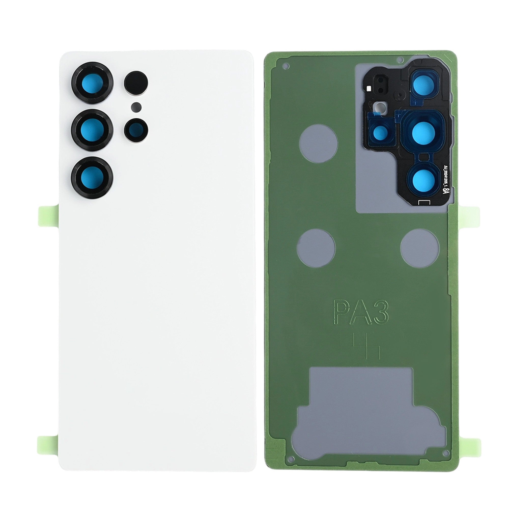 Vitre arrière Samsung Galaxy S25 Ultra (S938) Blanc Argenté Titane avec Lentille - OEM