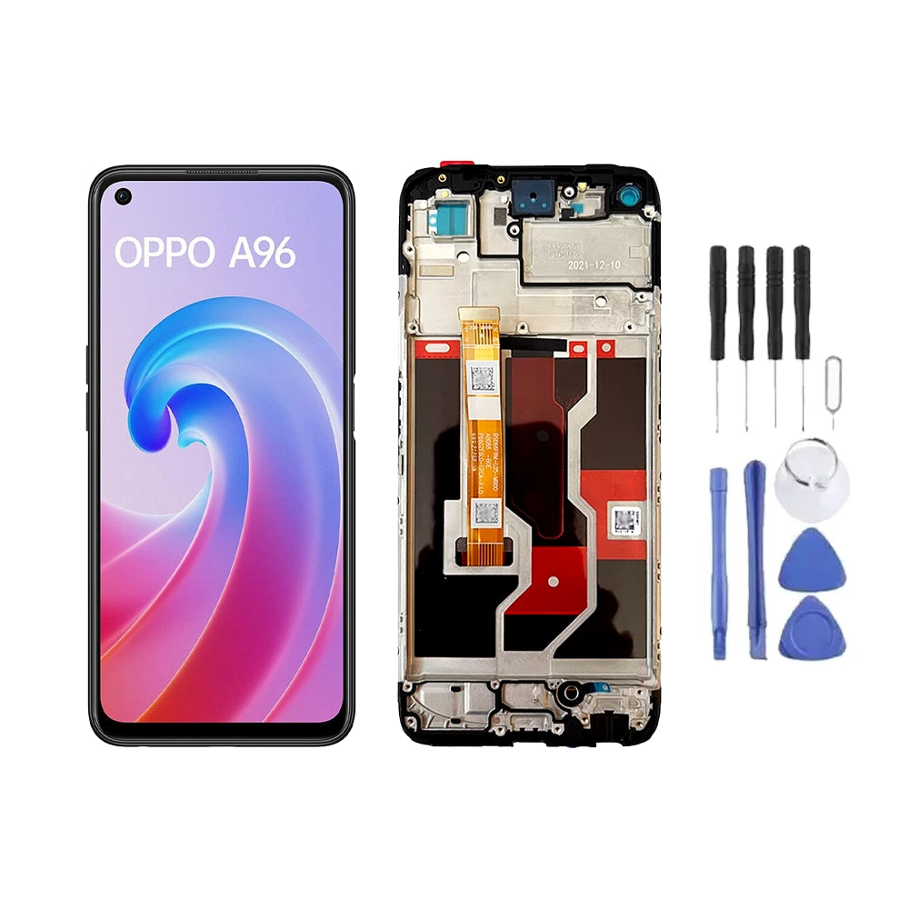 Chassis + Ecran LCD + Vitre pour Oppo A96 + Kit d'outils