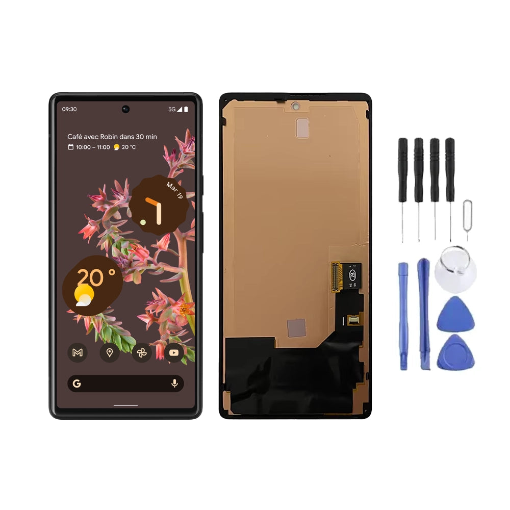 Ecran LCD AMOLED complet avec support + Vitre pour Google Pixel 6 + Kit d'outils