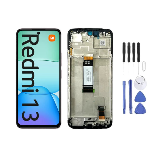 Chassis + Ecran LCD + Vitre pour Xiaomi Redmi 13 + Kit d'outils