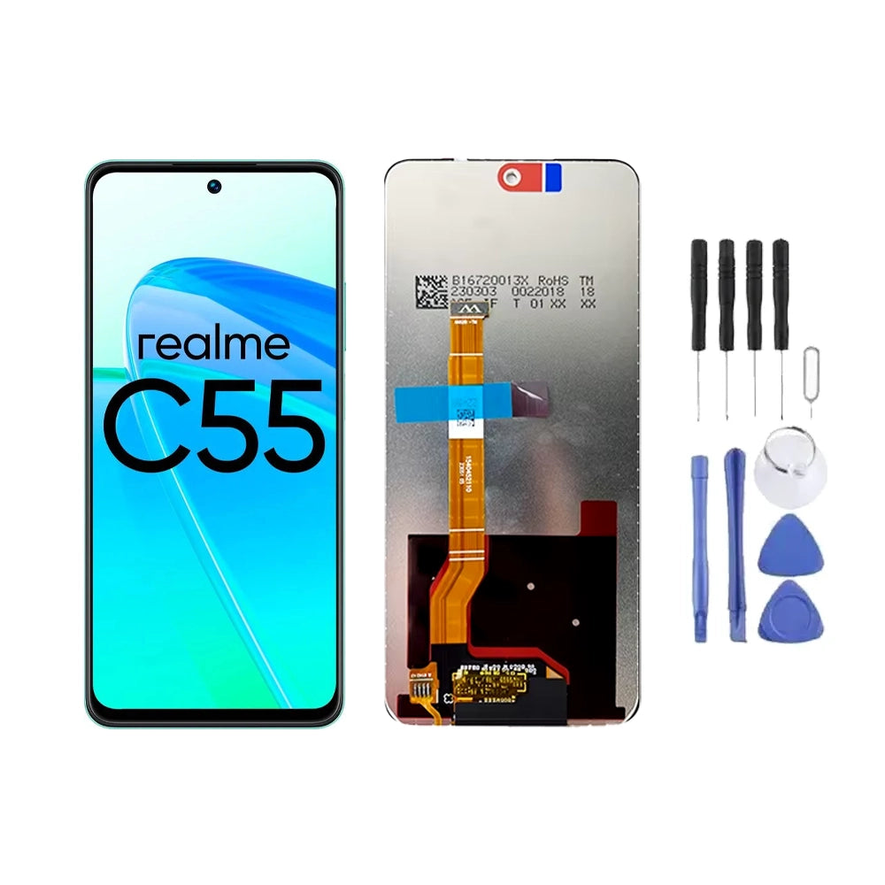 Ecran LCD + Vitre pour Realme C55 + Kit d'outils