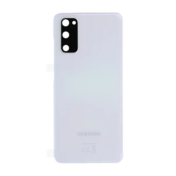 Vitre arrière originale Samsung Galaxy S20 4G G980 / S20 5G G981 Blanc Nuage Avec lentille