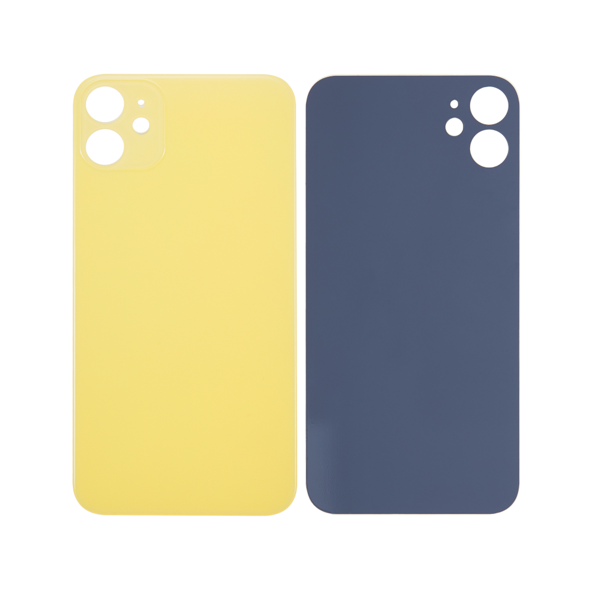 Vitre arrière iPhone 11 Jaune (Cadre caméra agrandi) - OEM