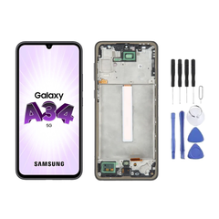 Chassis + Ecran LCD + Vitre pour Samsung Galaxy A34 5G (A346) + Kit d'outils