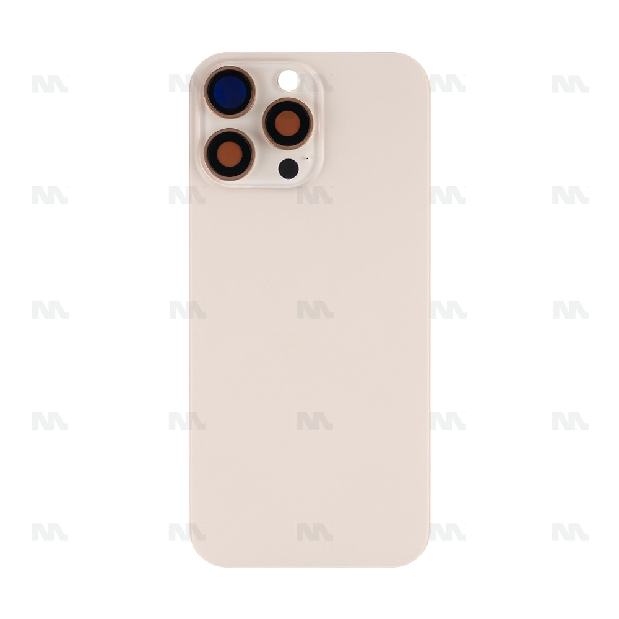 Vitre arrière iPhone 16 Pro Max sans NFC, cadre caméra agrandi Titane Beige