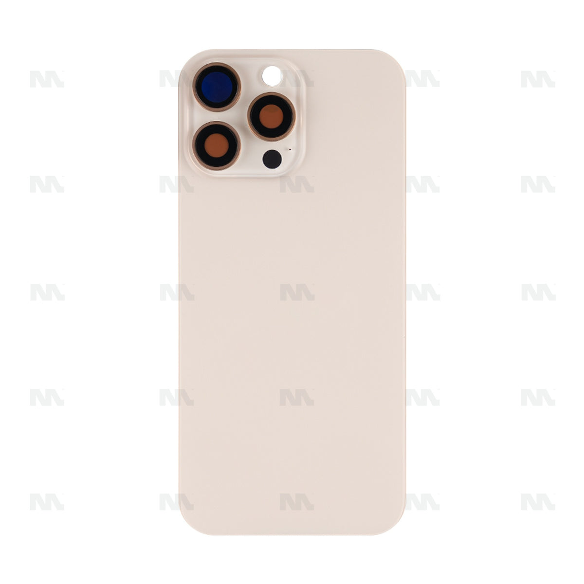 Vitre arrière iPhone 16 Pro Max sans NFC, cadre caméra agrandi Titane Beige