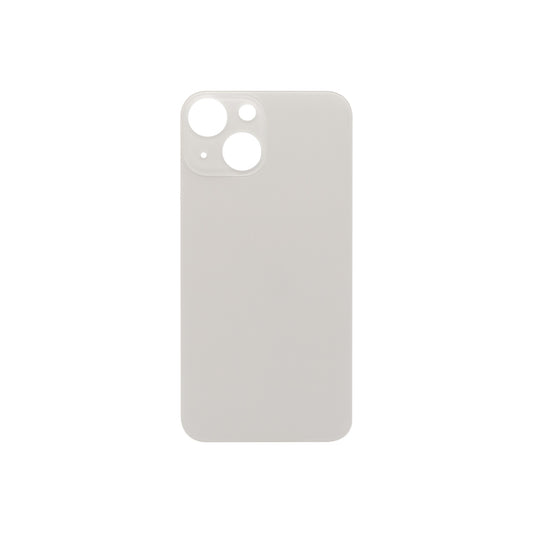 Vitre arrière iPhone 13 Mini Blanche (Cadre caméra agrandi) - OEM