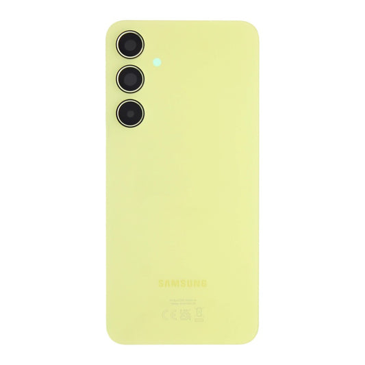 Samsung Galaxy A55 5G A556 Vitre Arrière Jaune avec Lentille - Originale