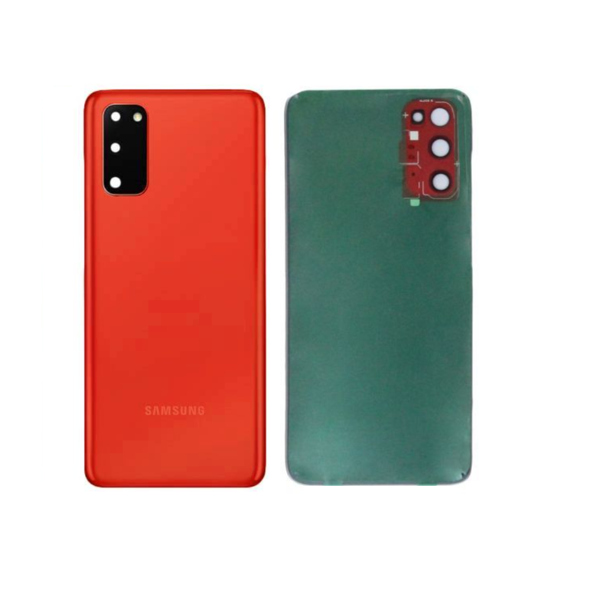 Vitre arrière Samsung Galaxy S20 4G G980 / S20 5G G901 Rouge Aura Avec lentille - OEM