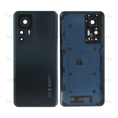 Vitre arrière Xiaomi 12T (22071212AG) Noir avec lentille - OEM