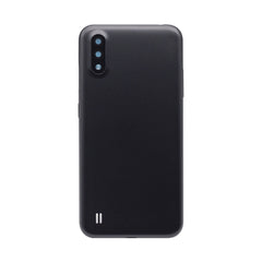 Vitre arrière Samsung Galaxy A01 A015F noire avec lentille - OEM