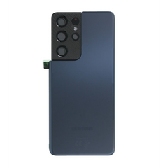 Vitre arrière originale Samsung Galaxy S21 Ultra G998 Bleu Marine Avec lentille