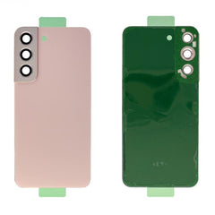 Vitre arrière Originale Samsung Galaxy S22 S901 Or Rose avec lentille