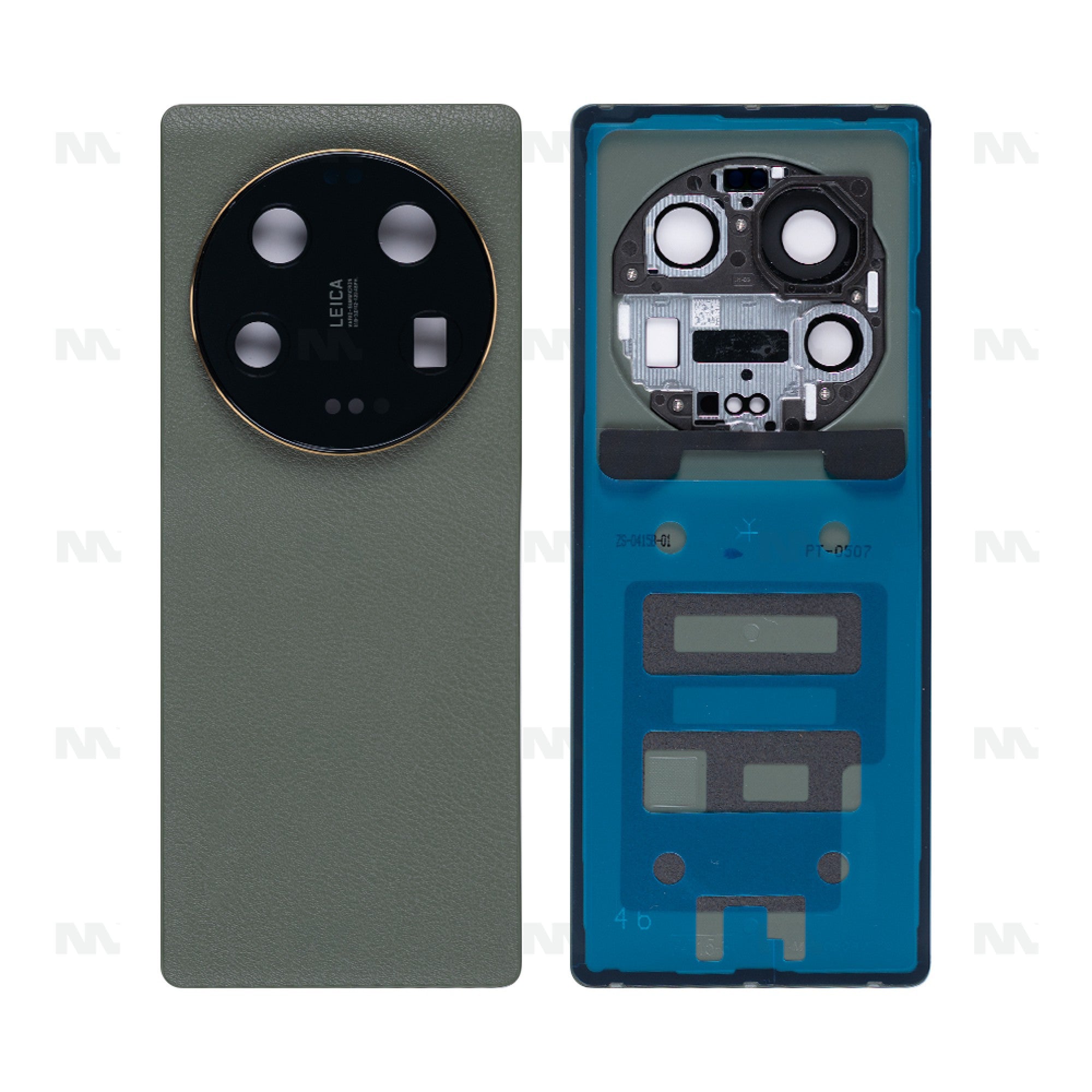 Vitre arrière Xiaomi 13 Ultra (2304FPN6DC) Vert olive avec lentille - OEM